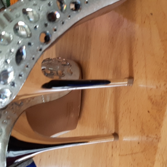 Size 7 Charlotte russe bling mirrored heels - Picture 2 of 2